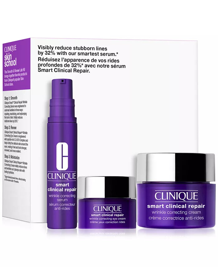 Clinique 3-Pc. Skin School Supplies Smooth & Renew Lab Set