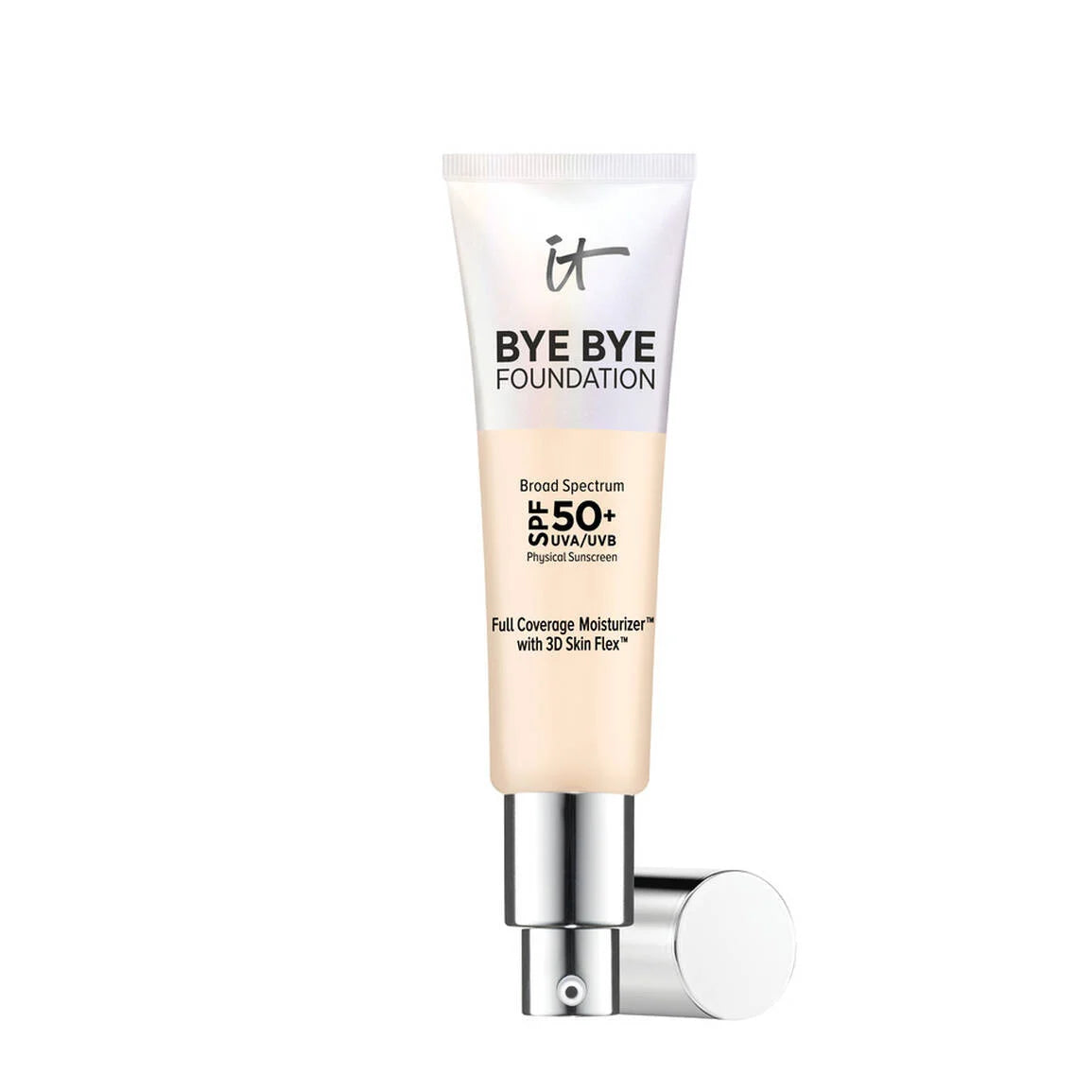 It Cosmetics Bye Bye Foundation SPF50+ Full Coverage Moisturizer Anti-Aging With 3D skin Flex Fair 1FL. OZ./30 ml